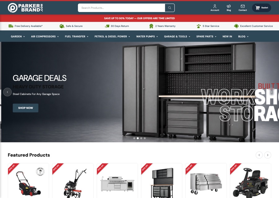 Parker Brand storefront